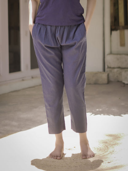 Tamara Every Day Cotton Pants - Navy Blue