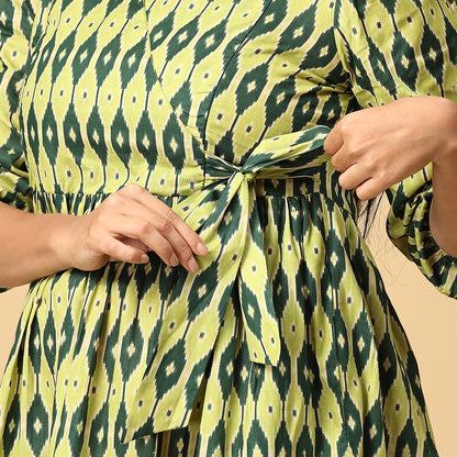 Anjani - Green Premium Cotton dress