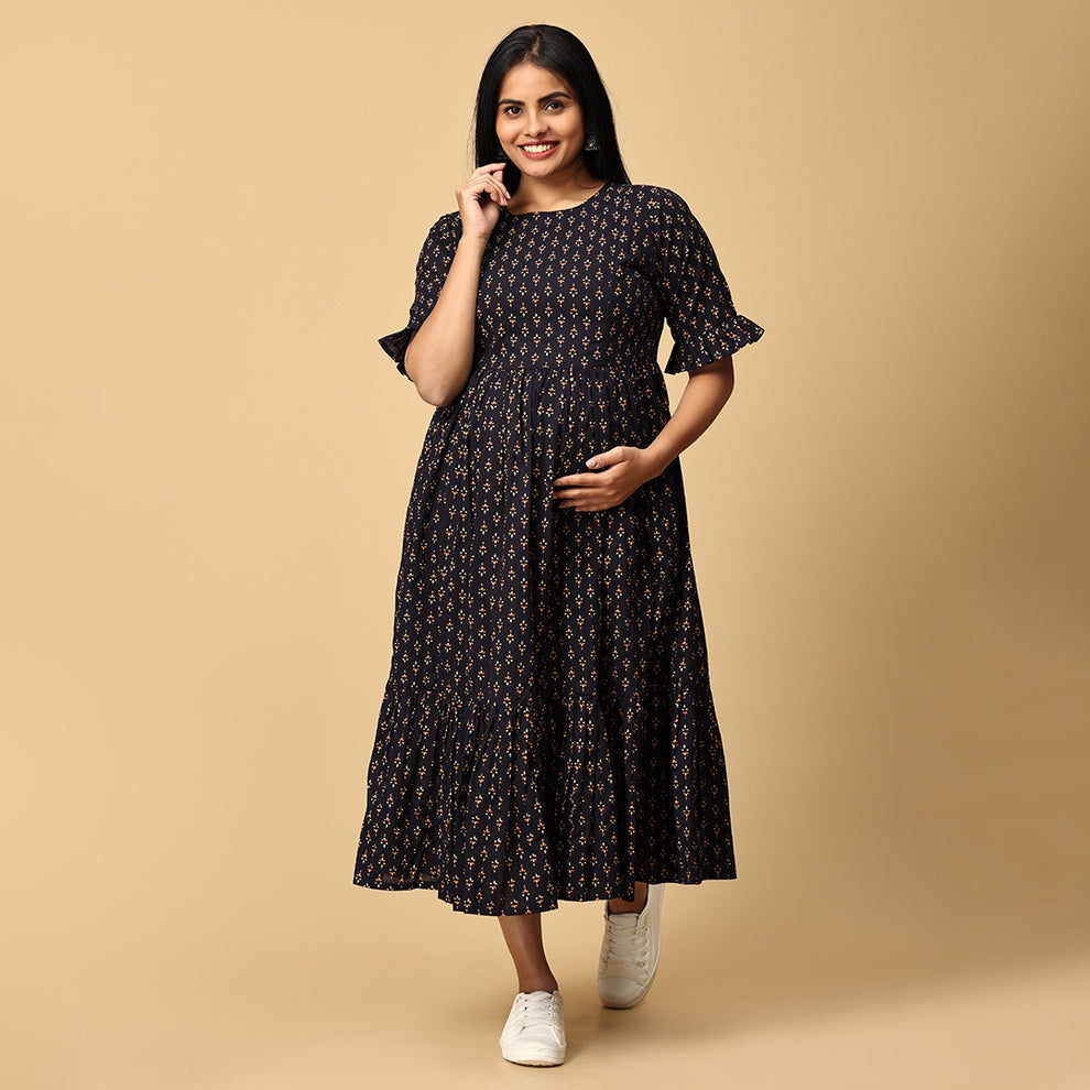 Devaki - Navy Designer dress – Ichika