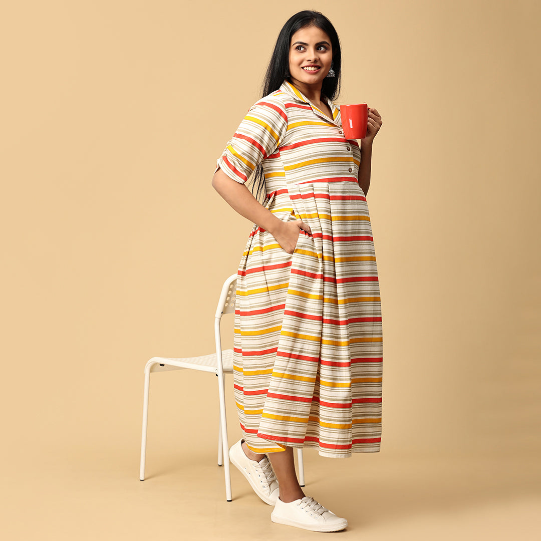 Anantha - Striped designer dress