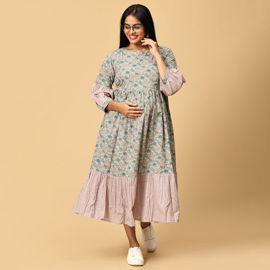 Saadhvi - Lavender Designer Flared dress