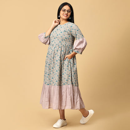 Saadhvi - Lavender Designer Flared dress