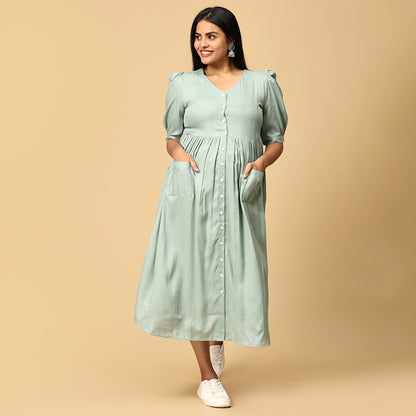 Vaishnavi - Pastel green Premium dress