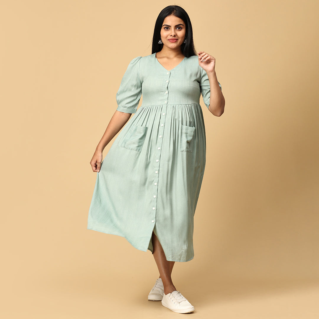 Vaishnavi - Pastel green Premium dress