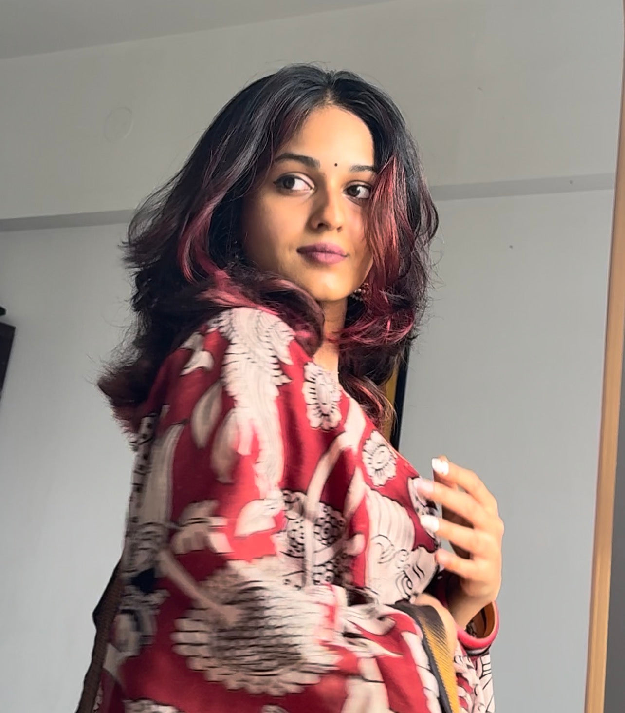 Raaga - Maroon Silk cotton set