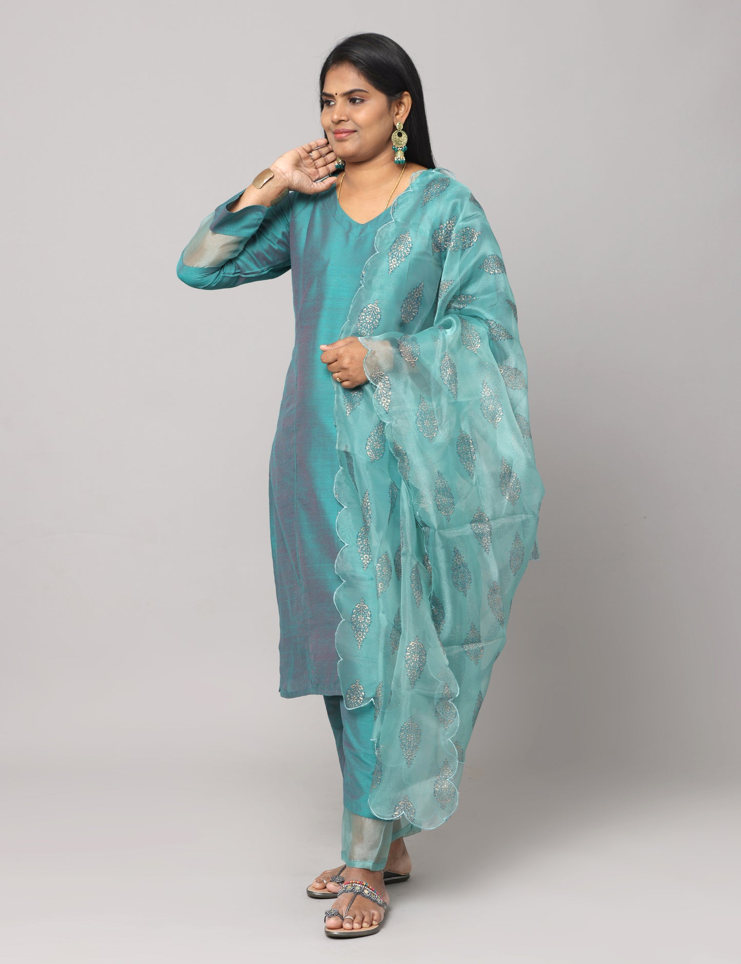 Rama silk cotton coord set (DUPATTA NOT INCLUDED)