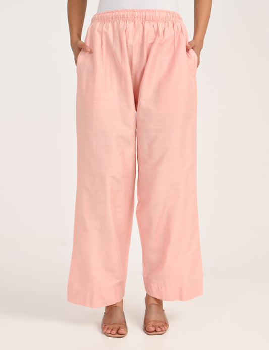 Rashmika - Baby Pink Silk Parallel Pant