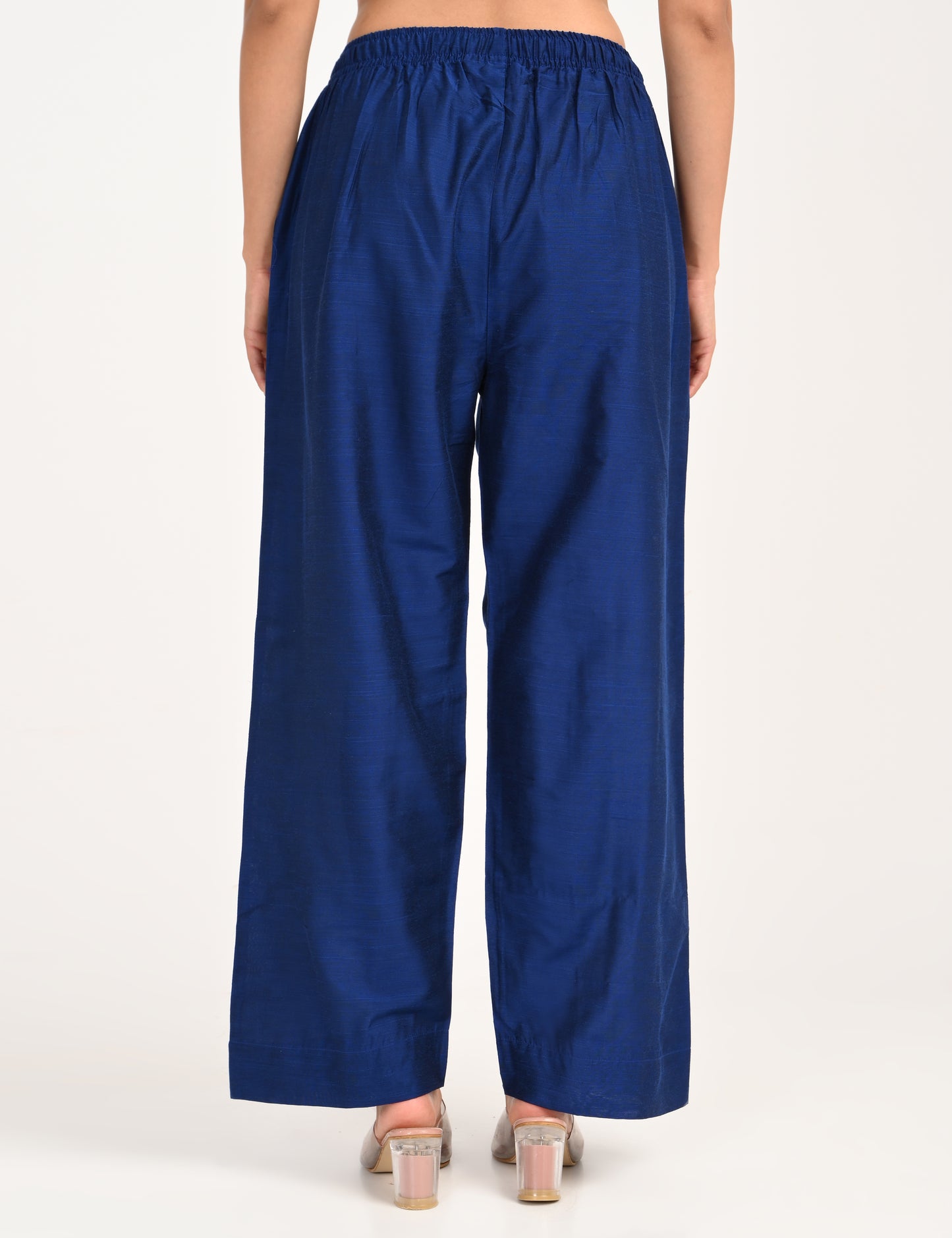 Rashmika - Royal Blue Silk Parallel Pant
