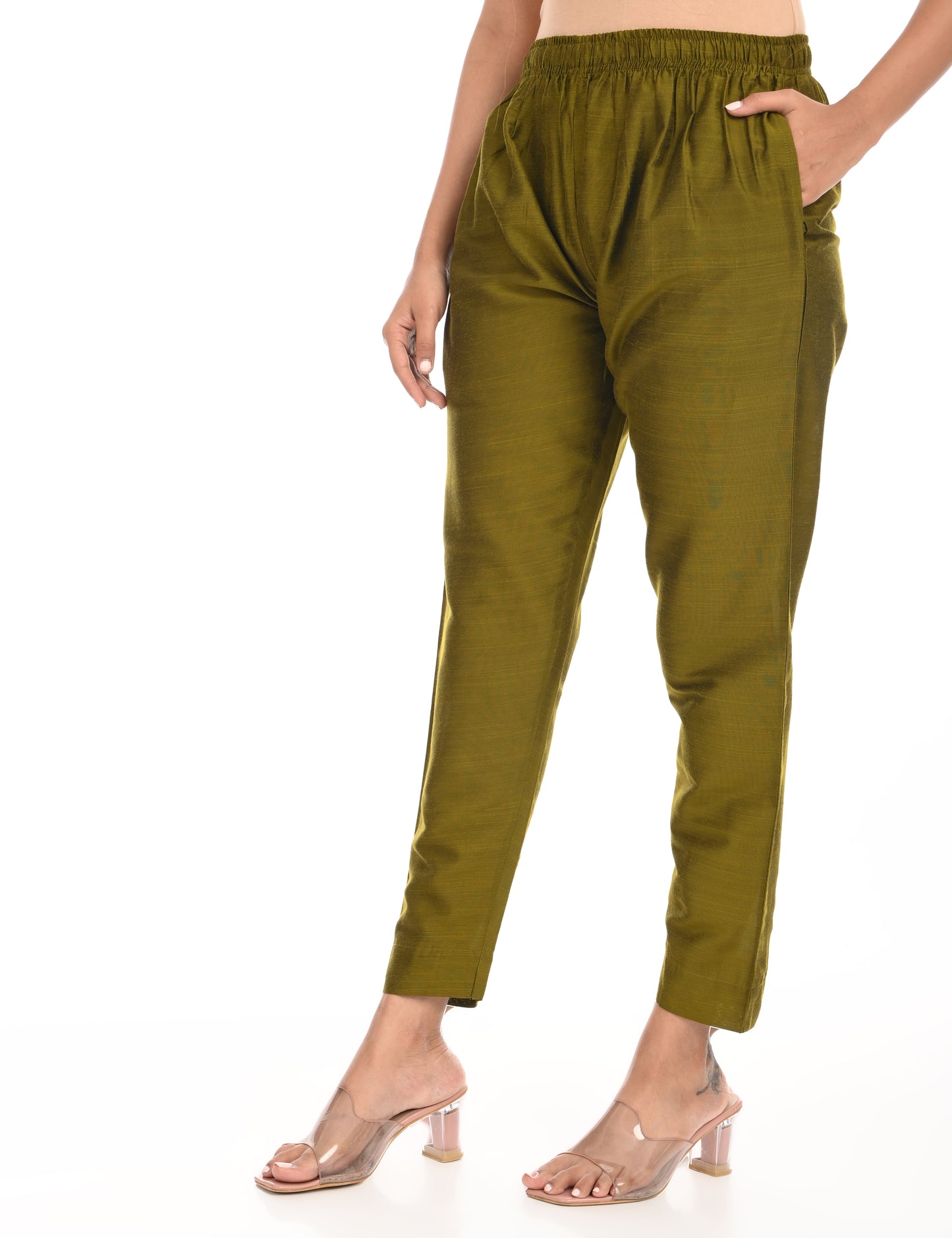 Rashmika - Mehandi Green Silk Pant