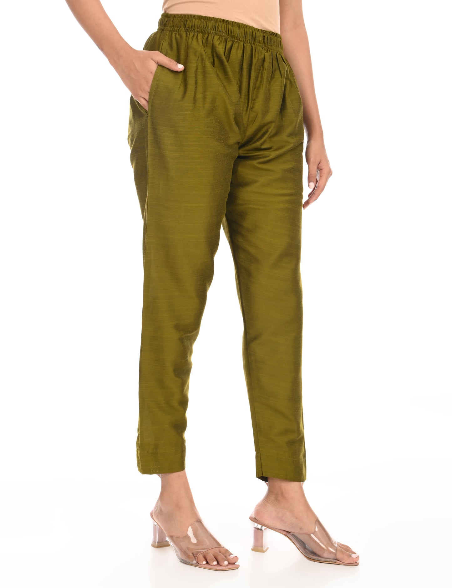 Rashmika - Mehandi Green Silk Pant