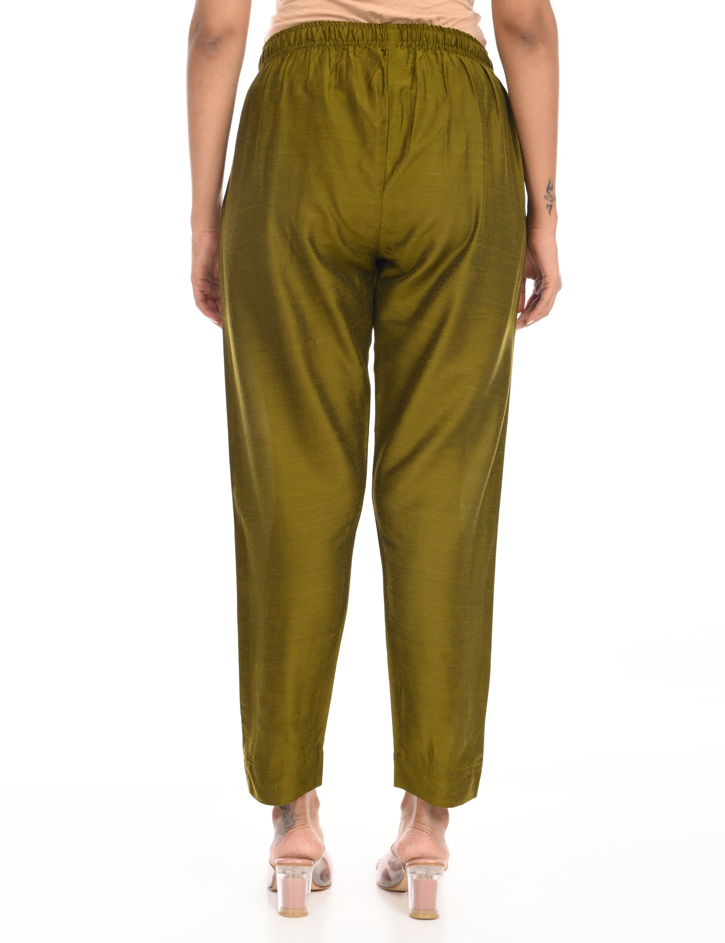 Rashmika - Mehandi Green Silk Pant