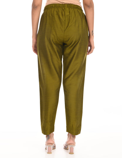 Rashmika - Mehandi Green Silk Pant