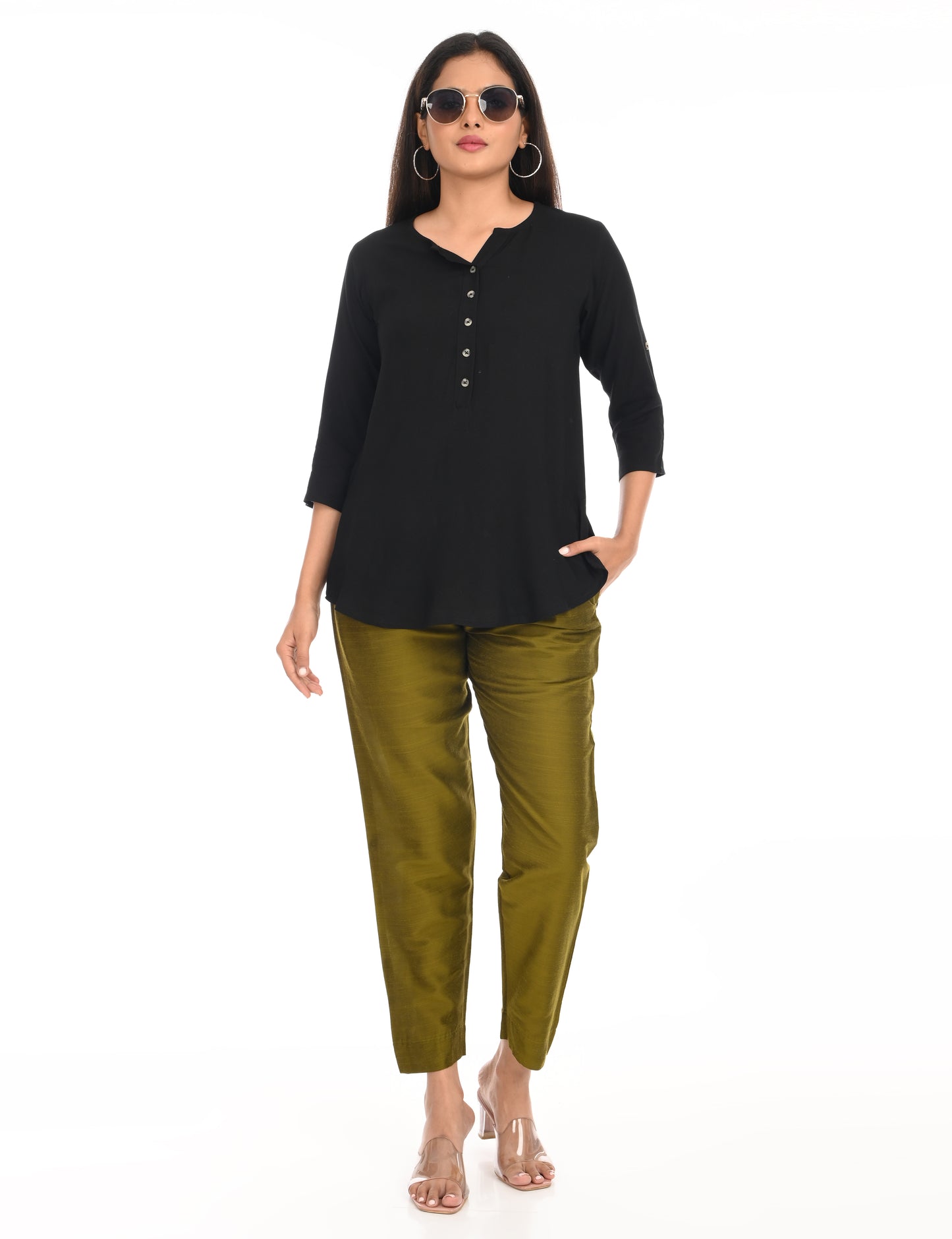 Rashmika - Mehandi Green Silk Pant