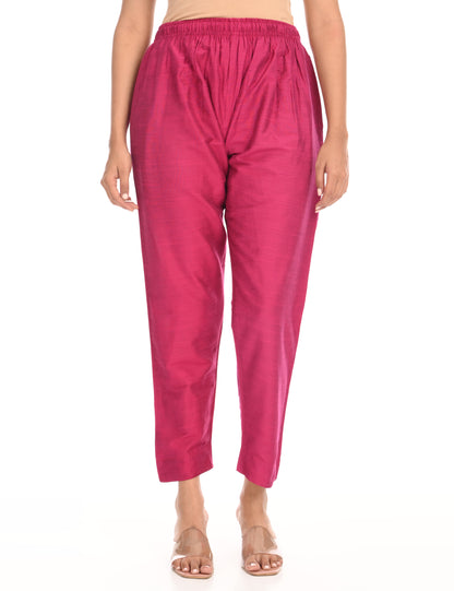 Rashmika - Rani Pink Silk Pant