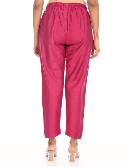 Rashmika - Rani Pink Silk Pant