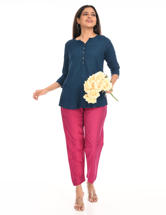 Solid Short top - Rama Blue
