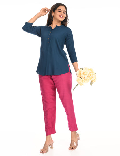 Solid Short top - Rama Blue