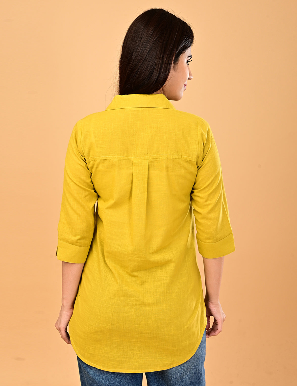 Cotton Solid Short top - Mustard