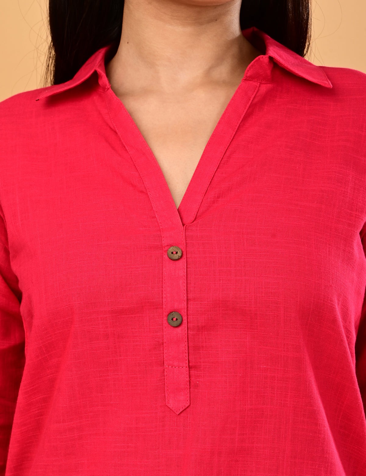 Cotton Solid Short top - Pink