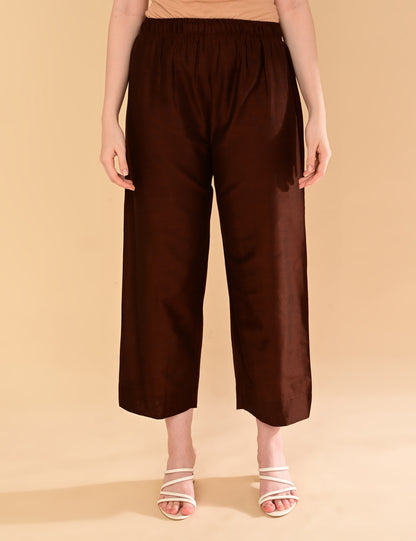 Ira Luxe Brown Silk Cotton Set