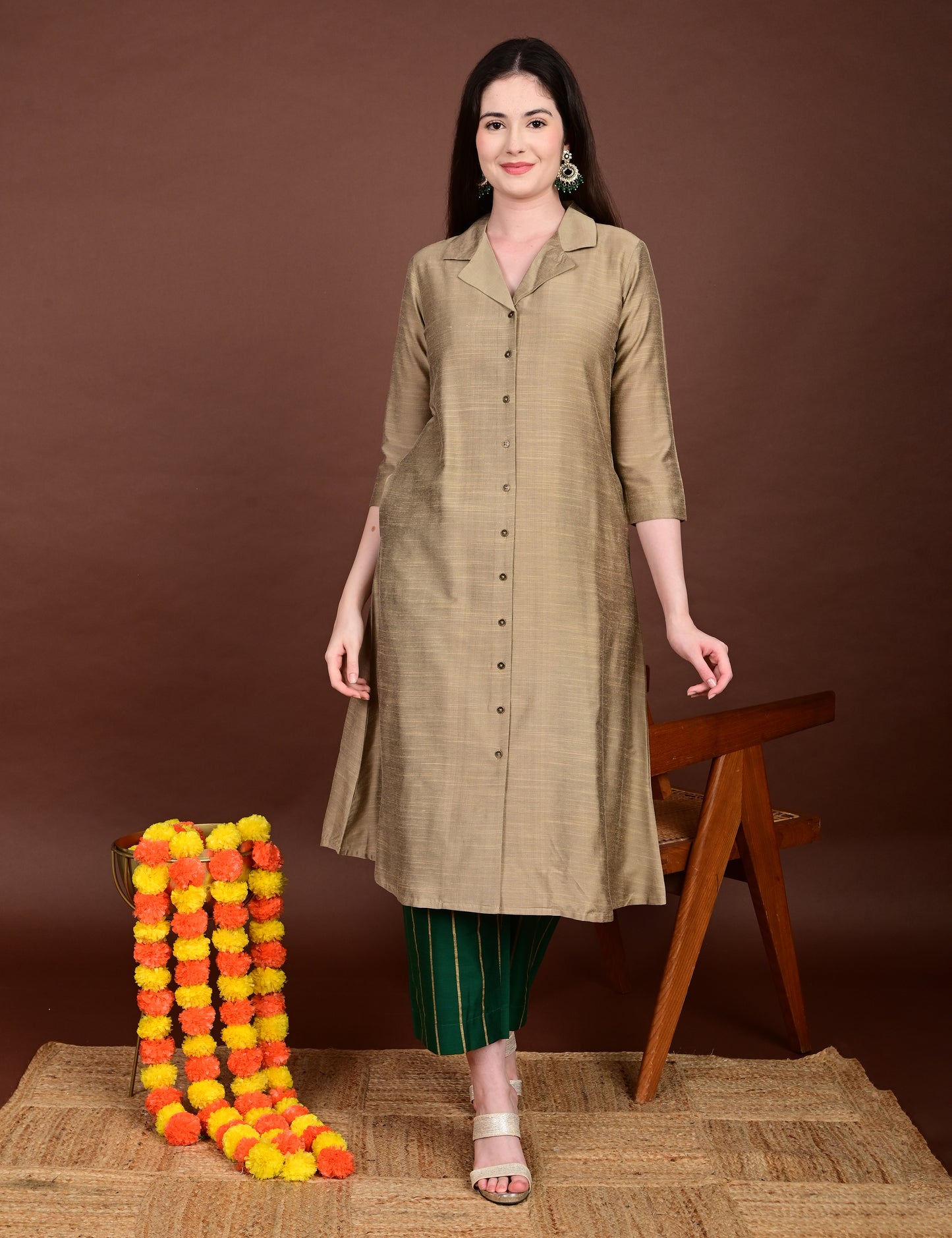 Harini Emerald Silk Cotton Set