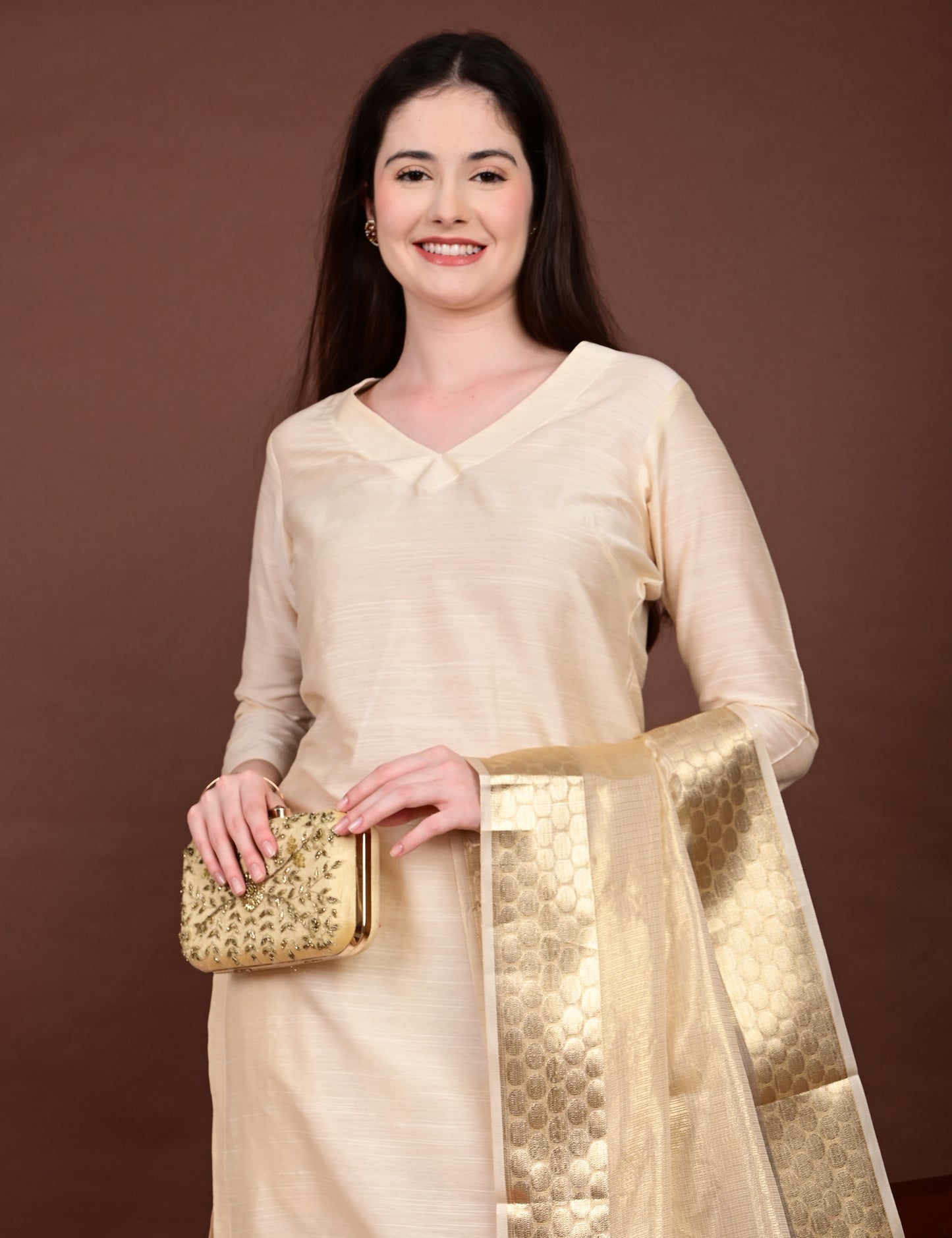 Anagha Gold Tissue Silk Cotton Set