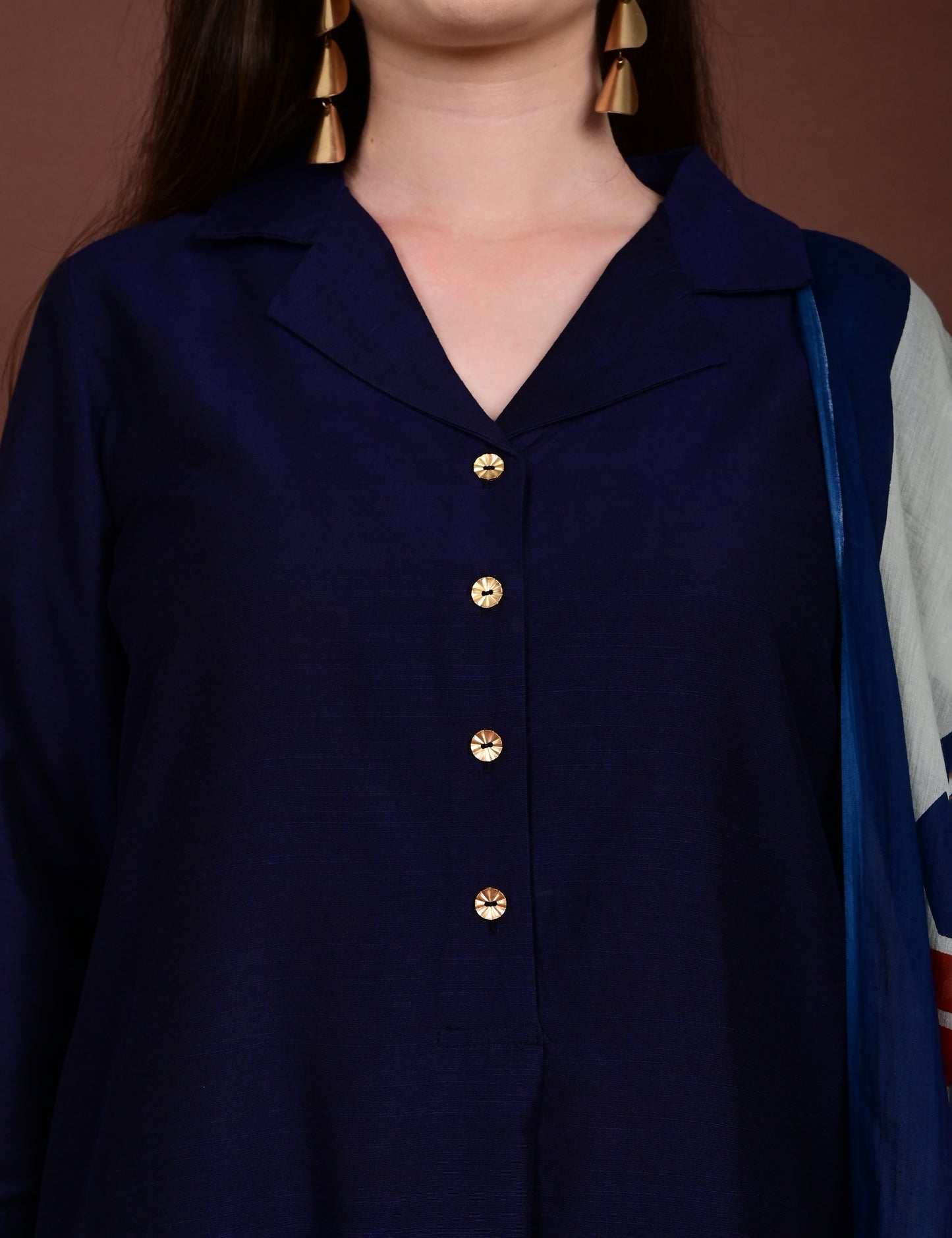 Meher Indigo Elegance Silk Cotton Set