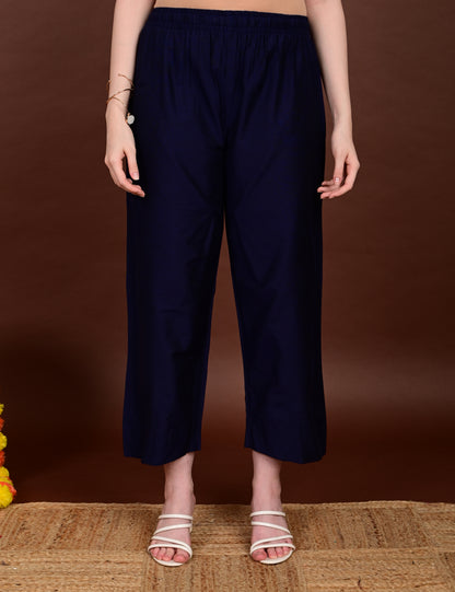 Meher Indigo Elegance Silk Cotton Set