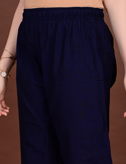 Meher Indigo Elegance Silk Cotton Set