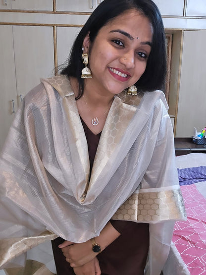 Namrata - Chocolate Brown Silk cotton set