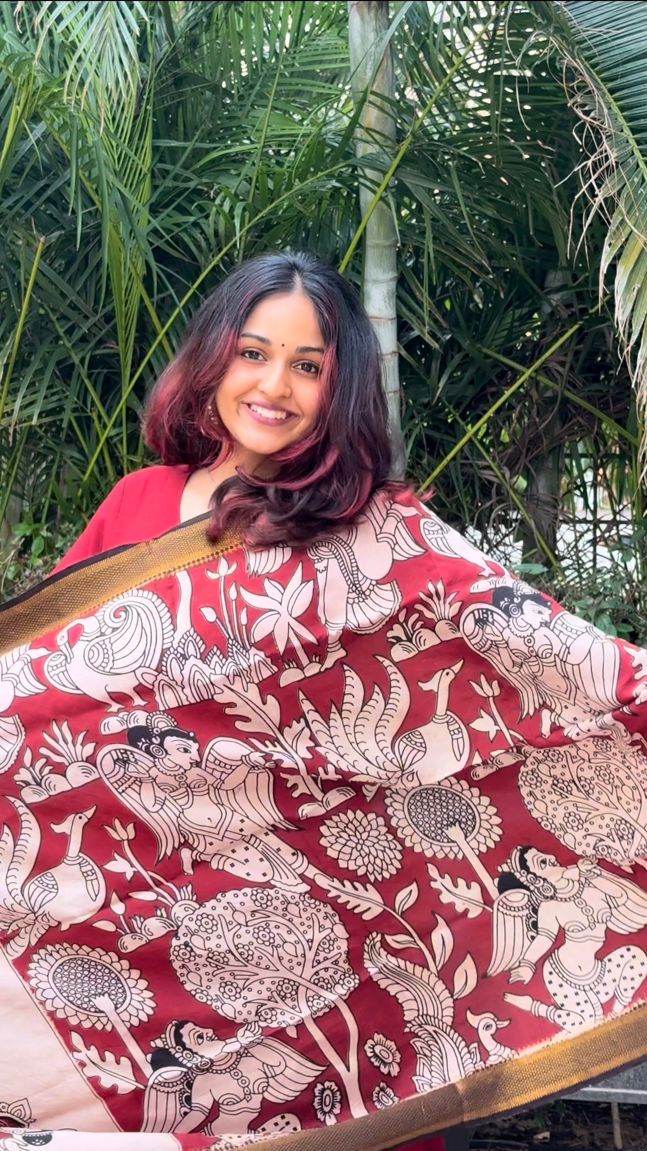 Raaga - Maroon Silk cotton set