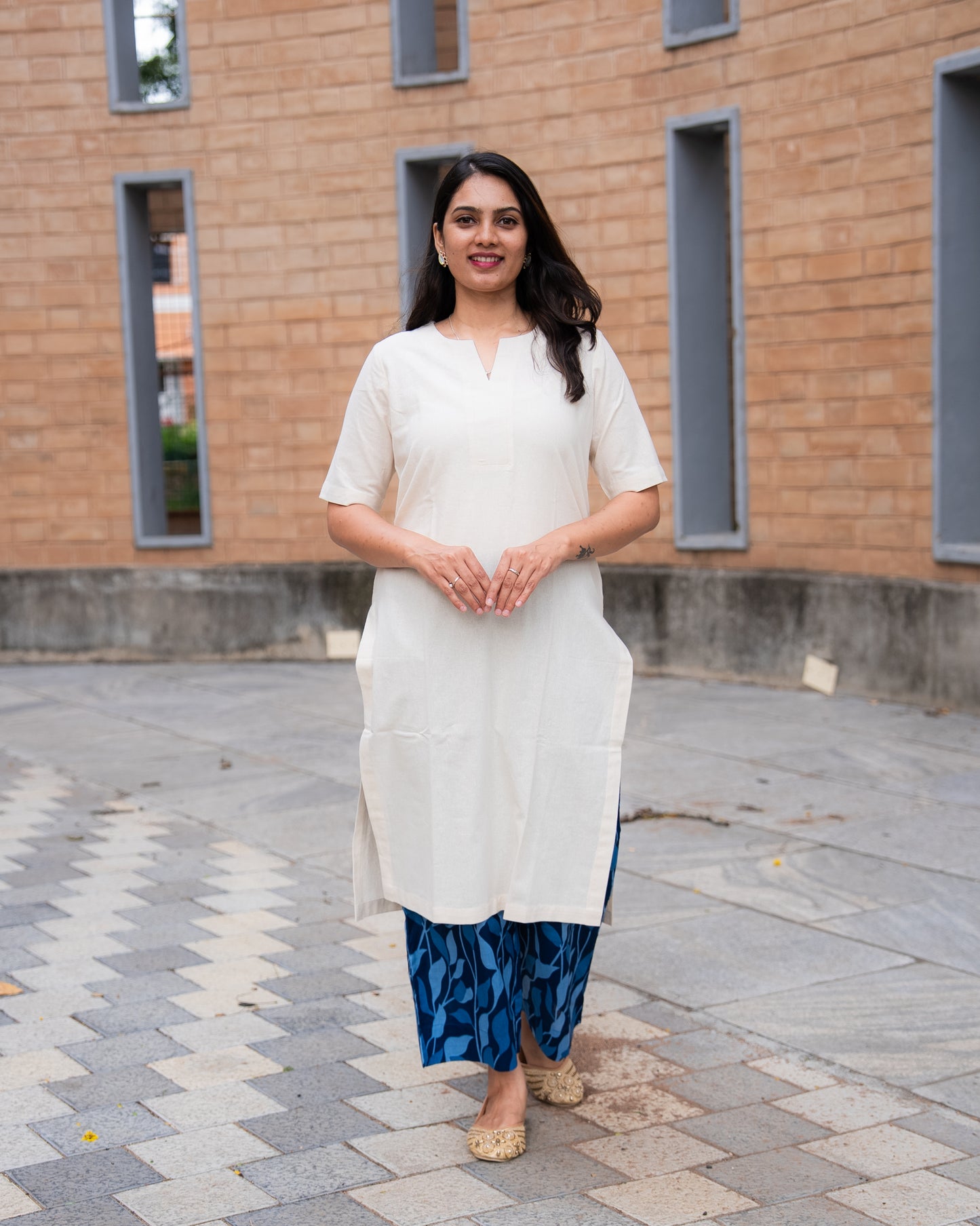 Rashmika - Breezy White Cotton Set