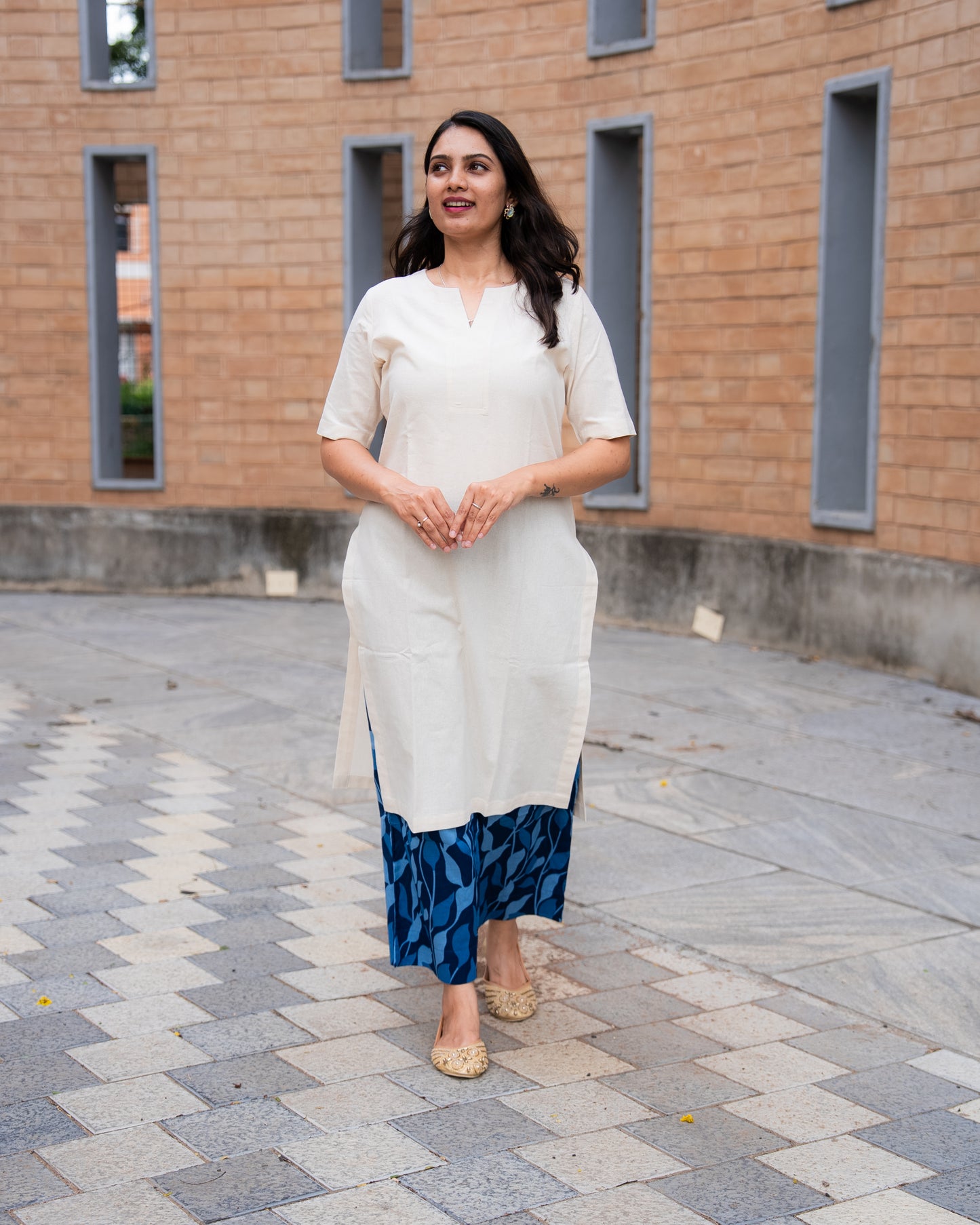 Rashmika - Breezy White Cotton Set