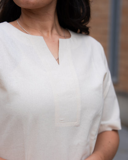 Rashmika - Breezy White Cotton Set