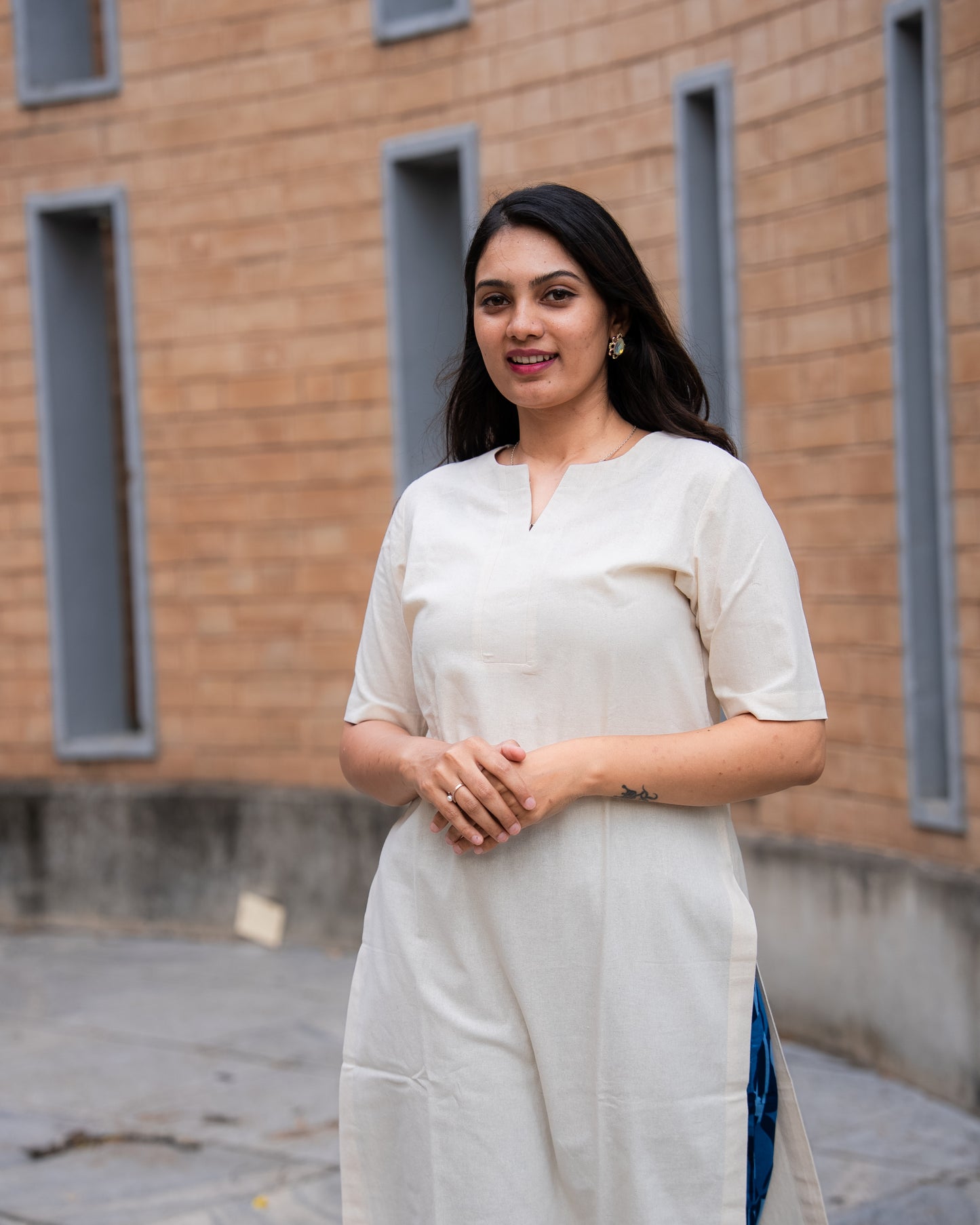 Rashmika - Breezy White Cotton Set