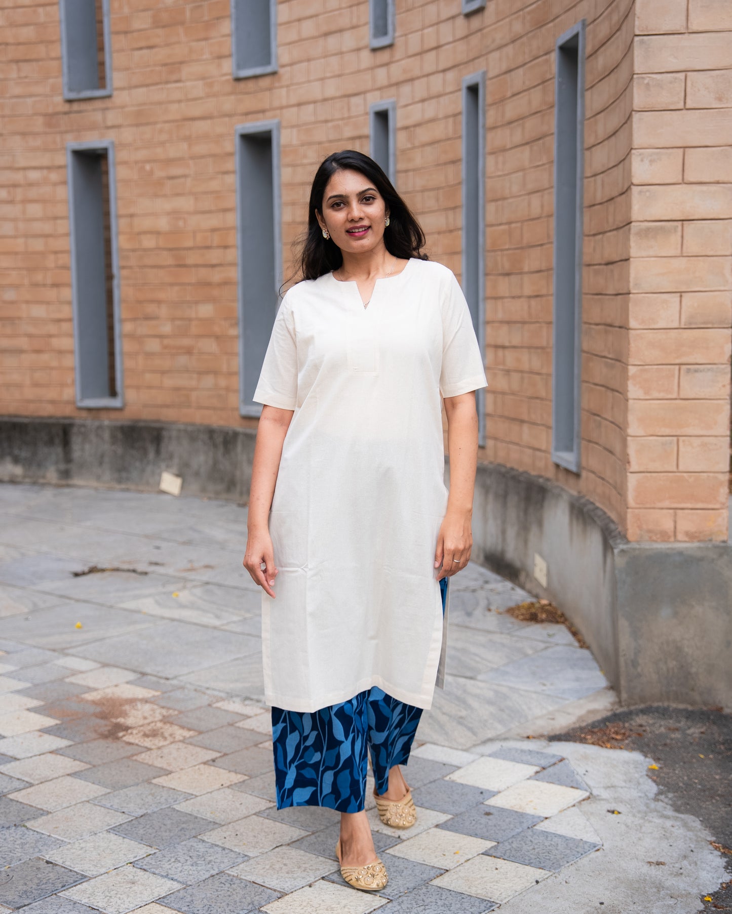 Rashmika - Breezy White Cotton Set