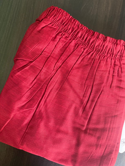 Rashmika - Maroon Silk Pant