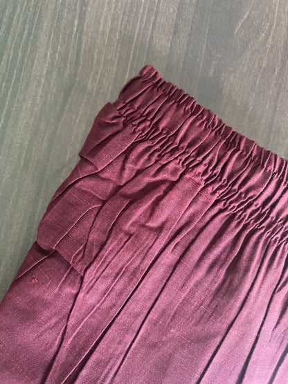 Rashmika - Wine Silk Pant