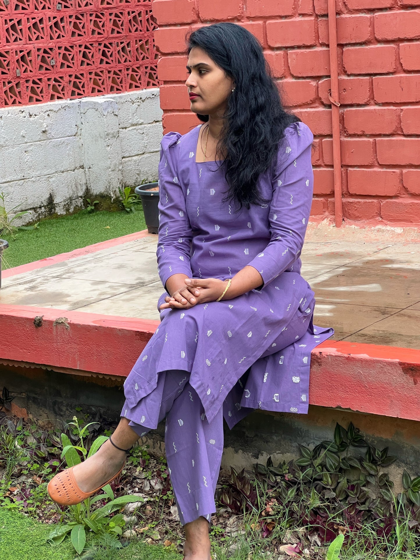 Manasa - Pure Handloom Lavender coord set