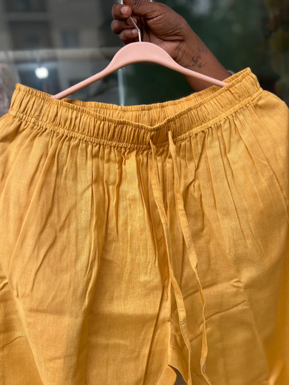 Tamara Every Day Cotton Pants - Mustard