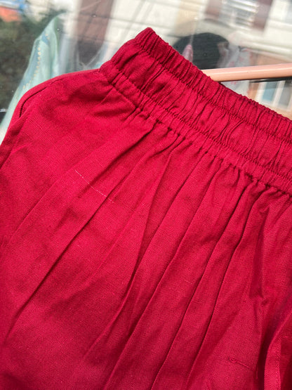 Tamara Every Day Cotton Pants - Maroon