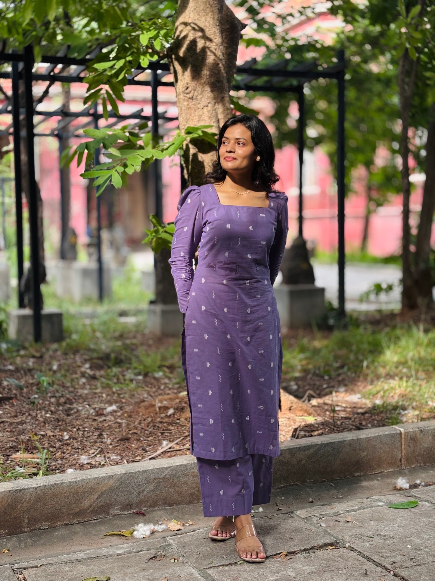 Manasa - Pure Handloom Lavender coord set