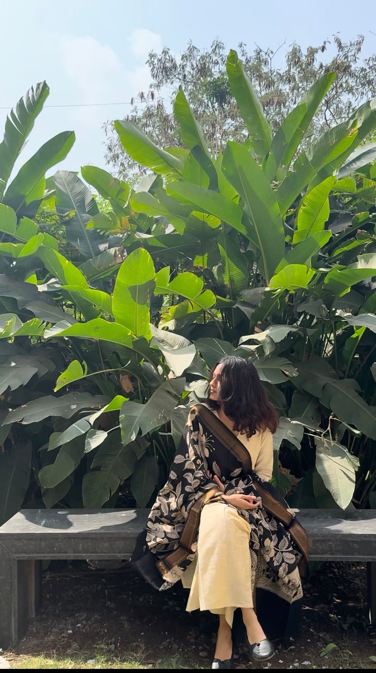 Half white Nyra Silk cotton set