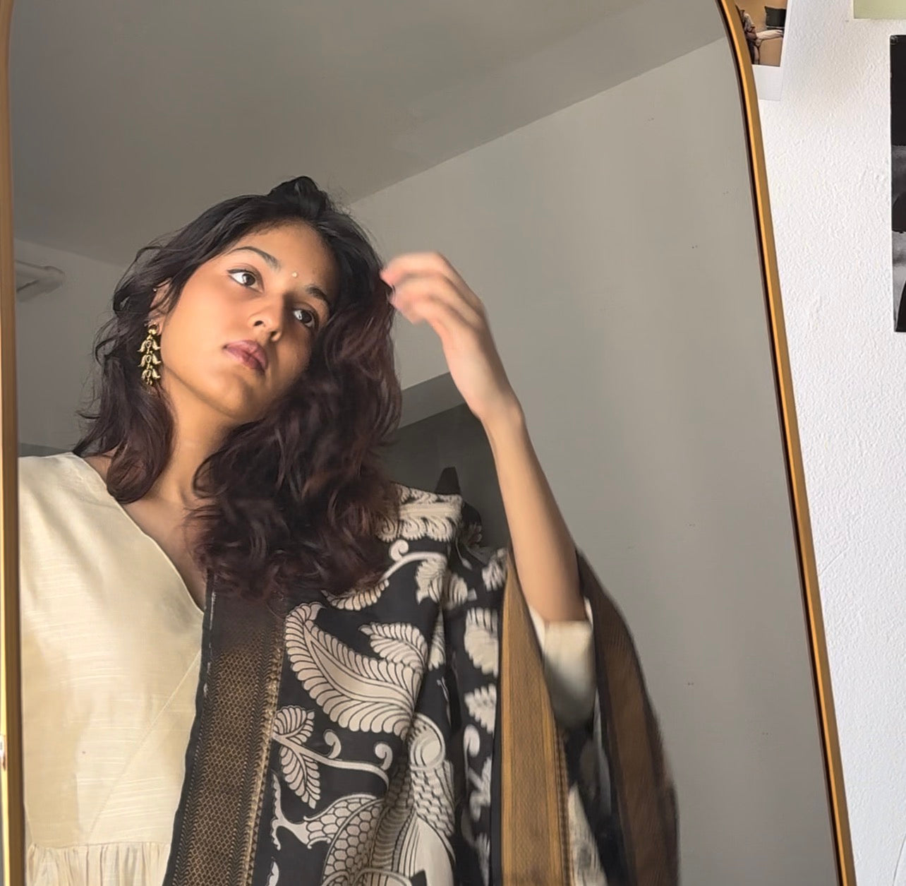 Half white Nyra Silk cotton set