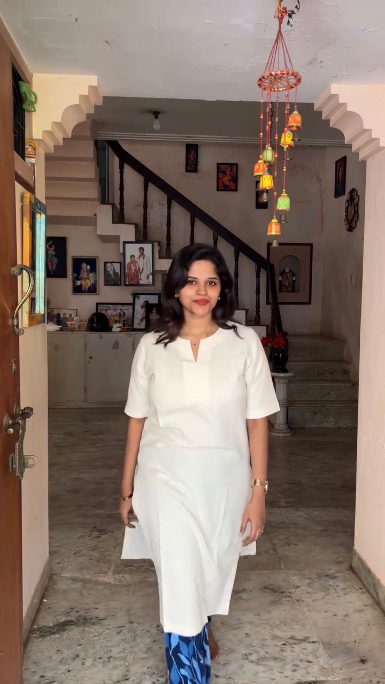 Rashmika - Breezy White Cotton Set