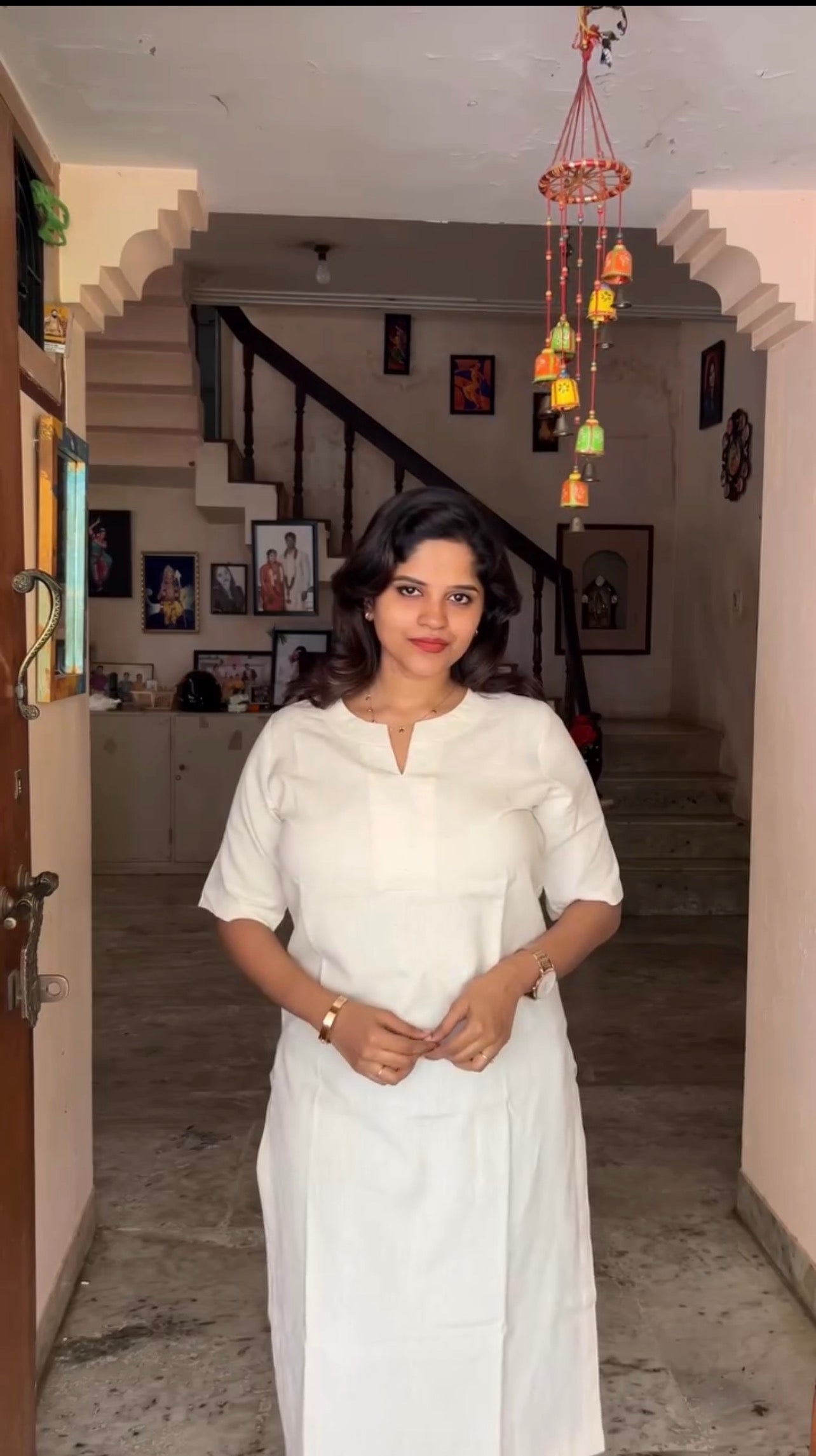 Rashmika - Breezy White Cotton Set