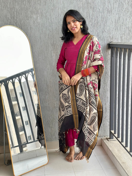 Partial Payment for Pink Nyra Silk cotton set - L / NO ZIPS (Regular wear) / With dupatta (Partial COD) 1759056091-310