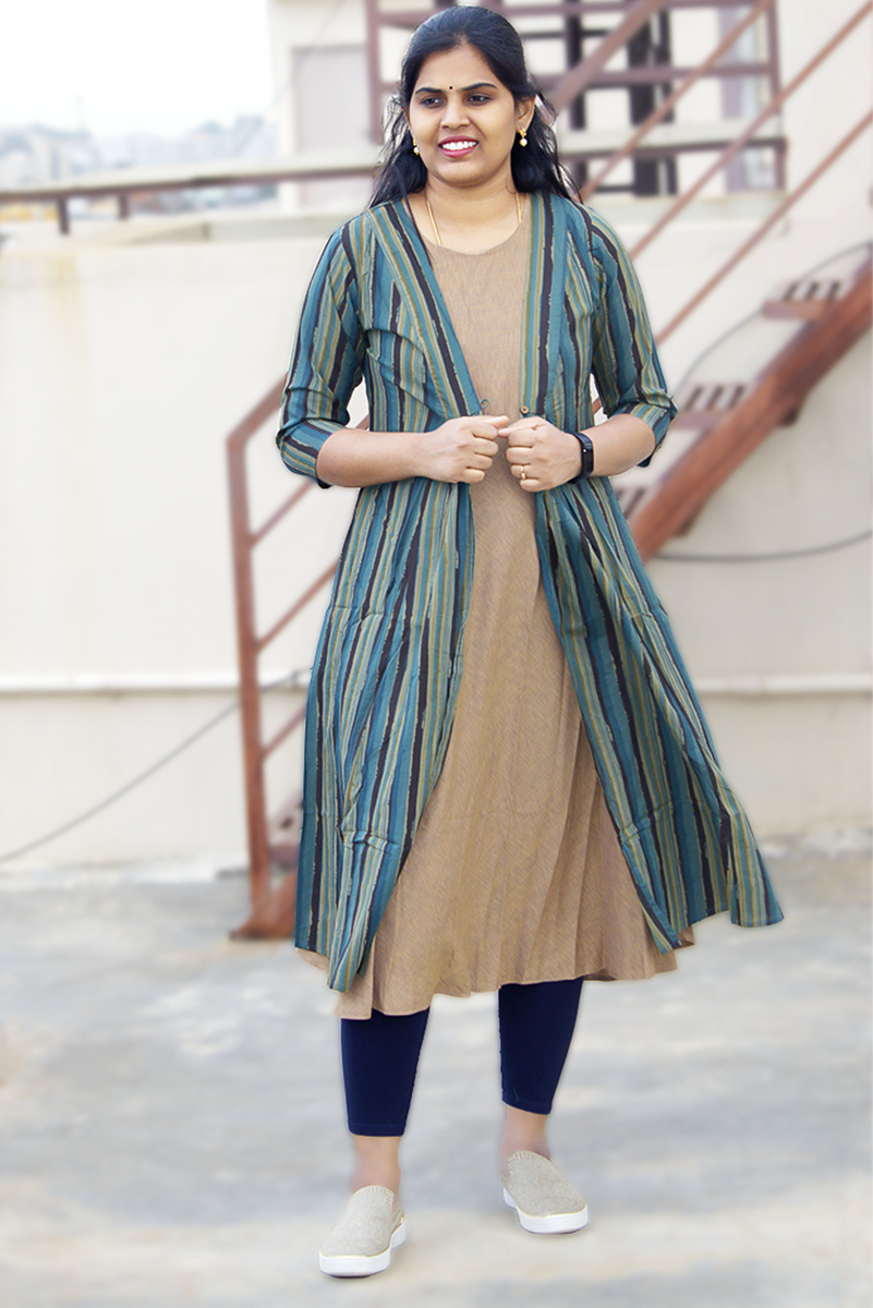 Lines Two layered jacket dress