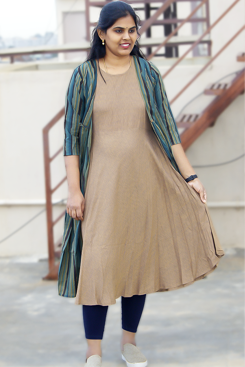 Lines Two layered jacket dress