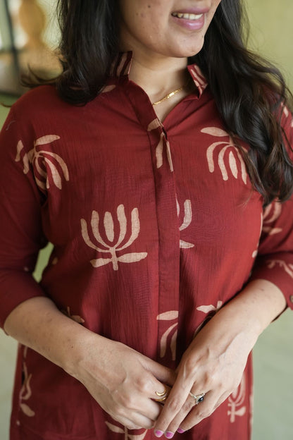 Vasudha - Cotton Kurta Set – Lotus Bloom
